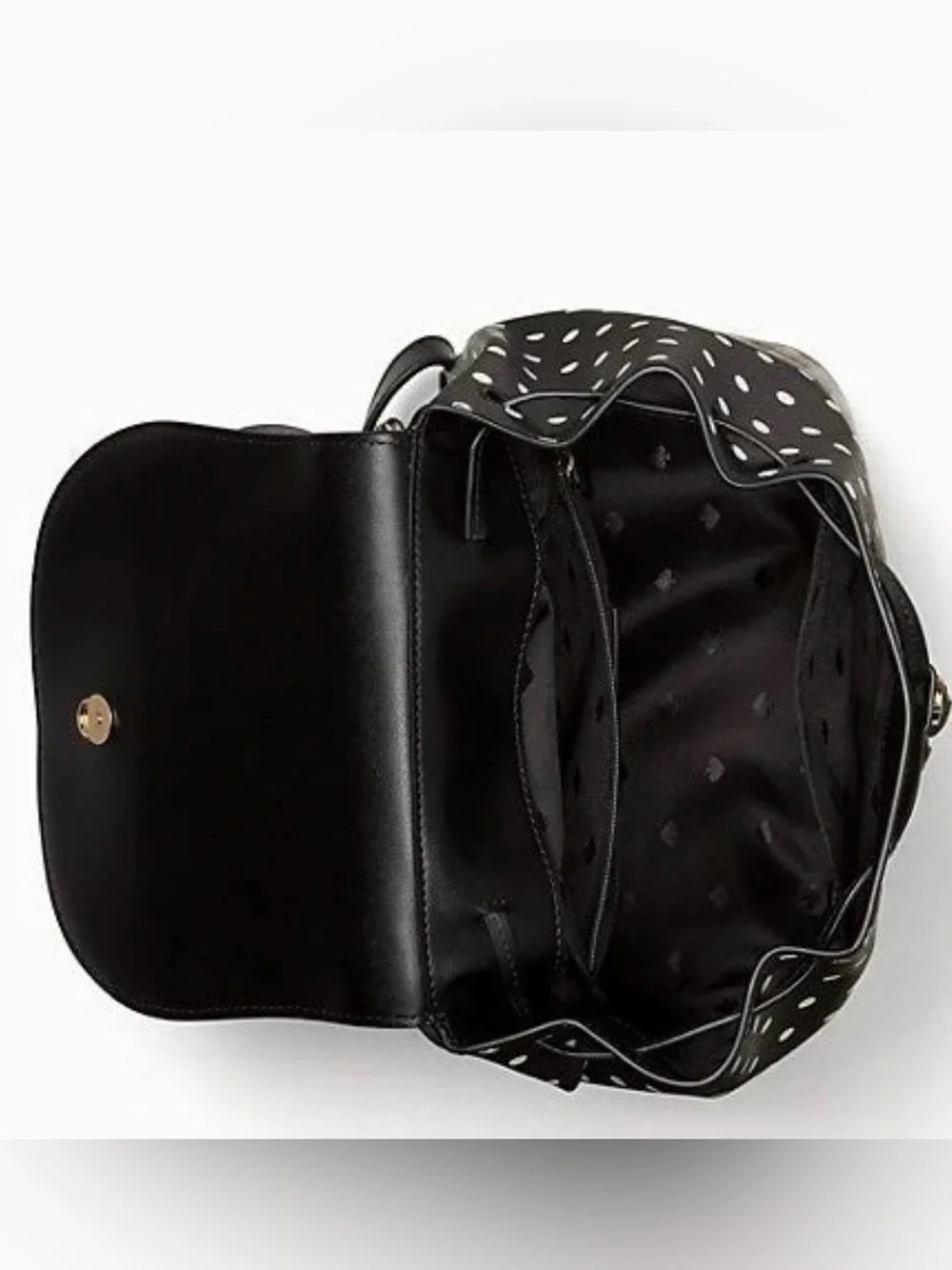 Kate Spade x Disney Minnie Mouse Flap Black Backpack K4642 Red Bow - EUC $379